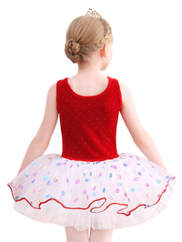 Kids Ballet Tutu Dress, Sparkle Velvet Dance Costume for Girls-ALP091