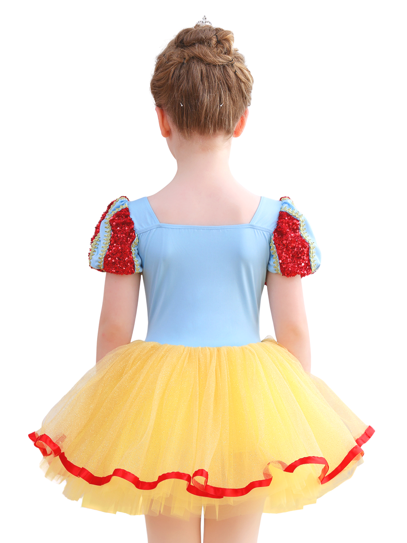 Girls Red Blue Yellow Princess Ballet Tutu Dress, Sparkly Dance Costume-ALP058
