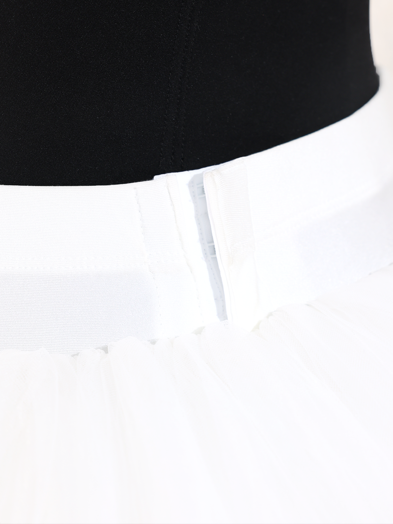White Professional Layered Ballet Practice Tutu Skirt