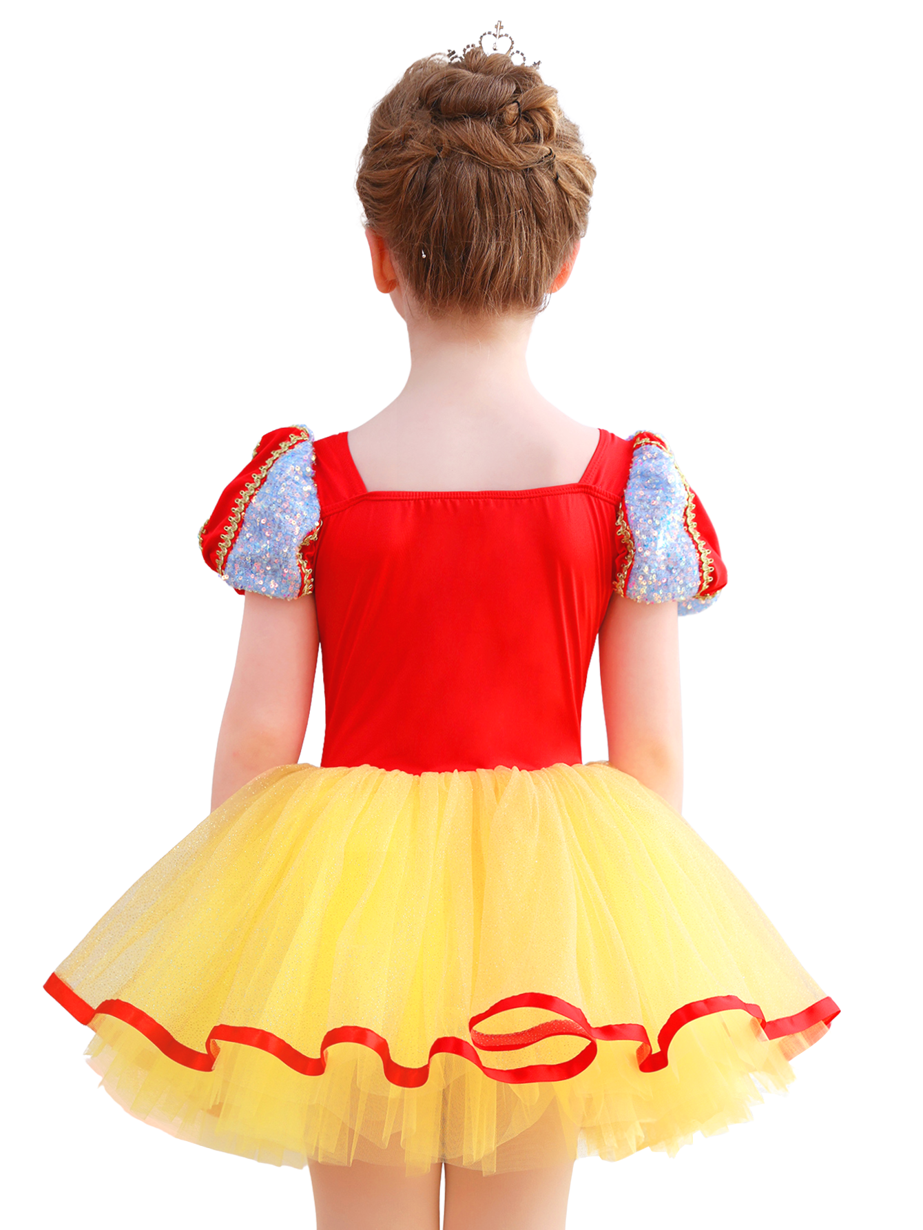 Girls Red Blue Yellow Princess Ballet Tutu Dress, Sparkly Dance Costume-ALP058