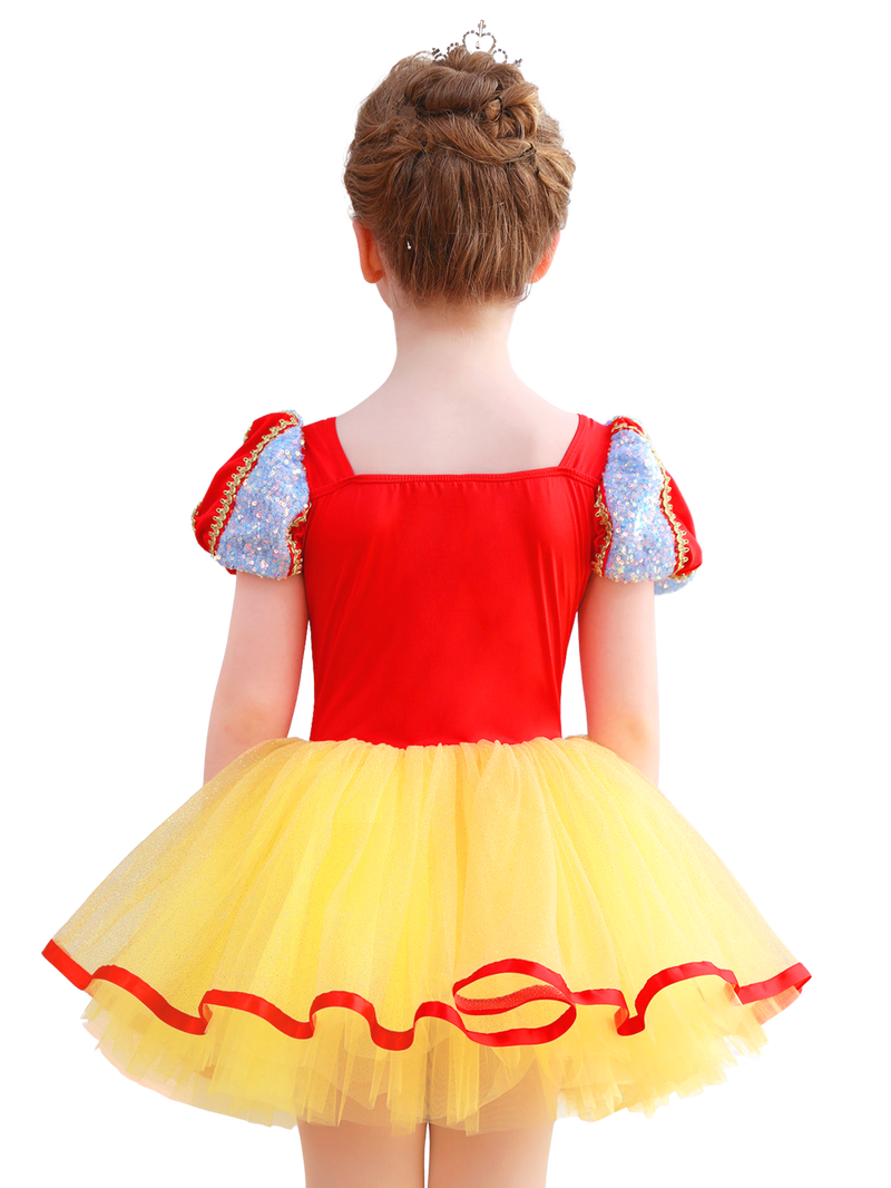 Girls Red Blue Yellow Princess Ballet Tutu Dress, Sparkly Dance Costume-ALP058