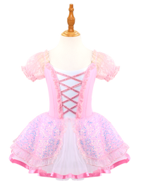 Girls Pink Ballet Leotard Princess Tutu Dress-ALP024