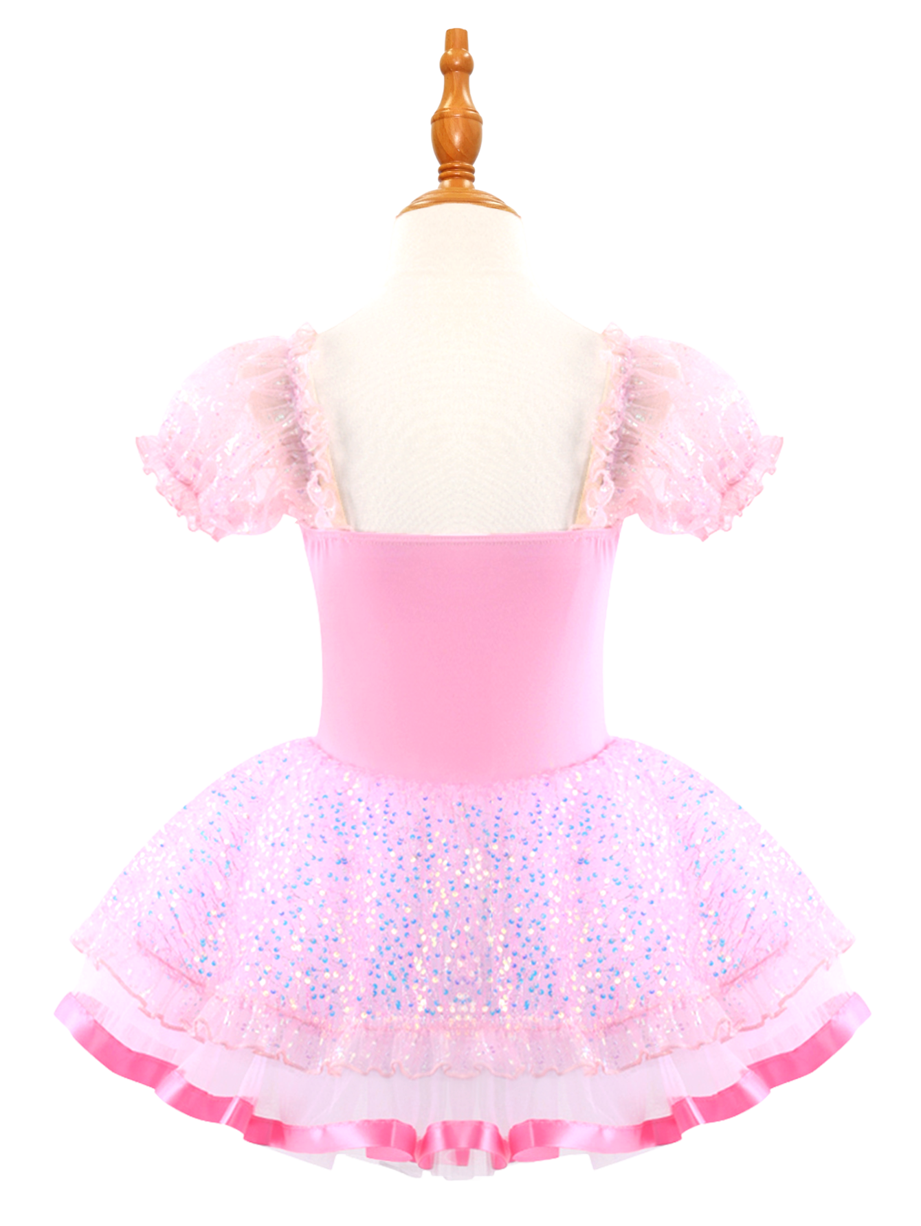 Girls Pink Ballet Leotard Princess Tutu Dress-ALP024