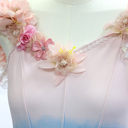 Gradient Pink and Blue Long Romantic Ballet TuTu Dress-Size SA | Ready-to-Ship
