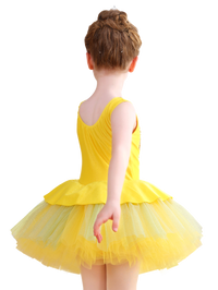 Girls Yellow Princess Ballet Tutu Dress, Sparkle Dance Costume-ALP075