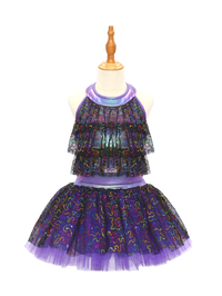 Purple Sequin Kids Jazz Dance Costume JSP020