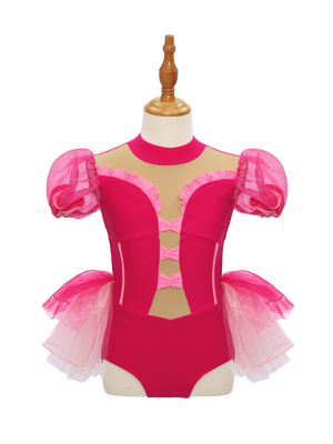 Hot Pink Girls Jazz Dance Costume JSP017