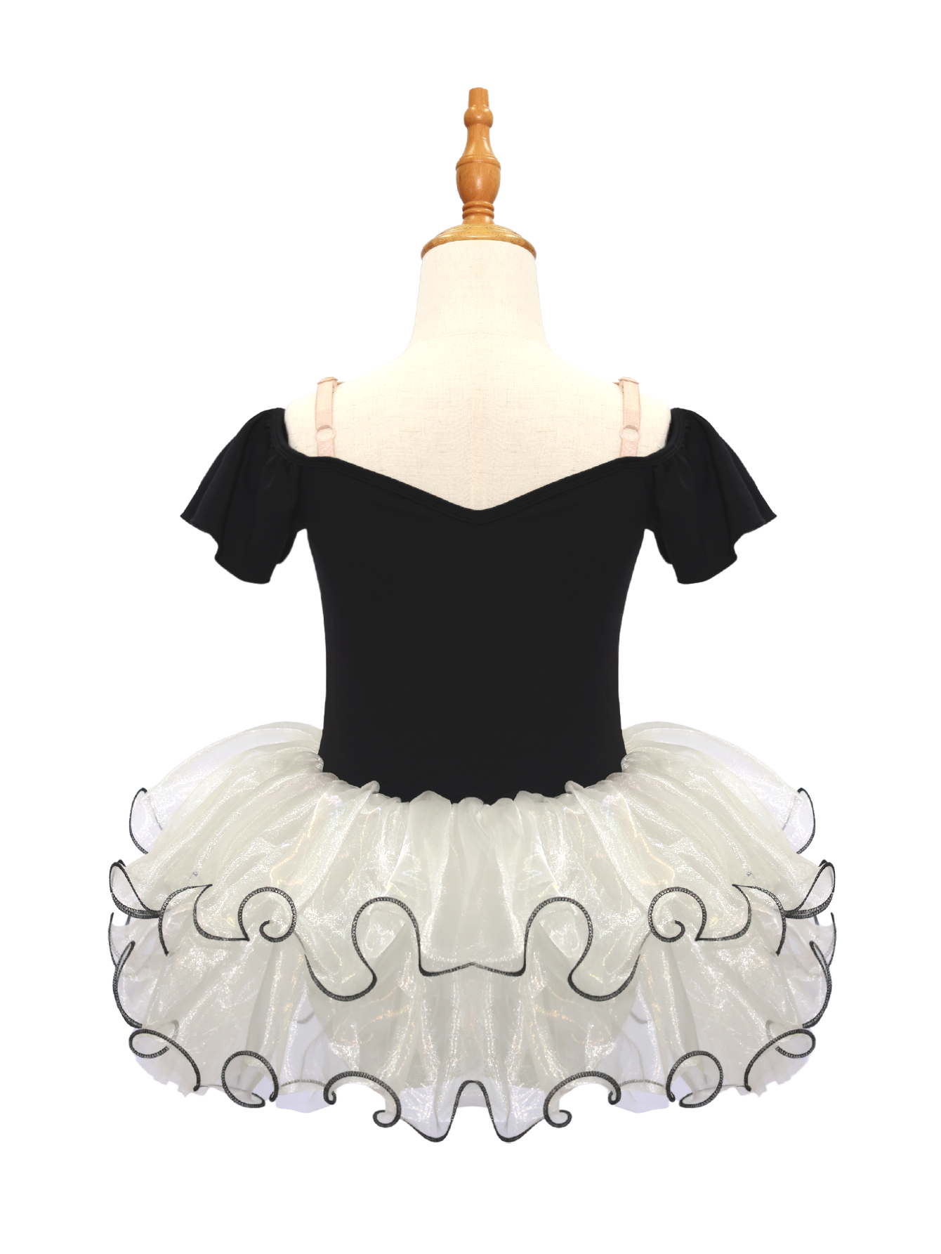 Kids Black Pink Jazz Dance Skirt JSP015