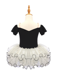 Kids Black Pink Jazz Dance Skirt JSP015