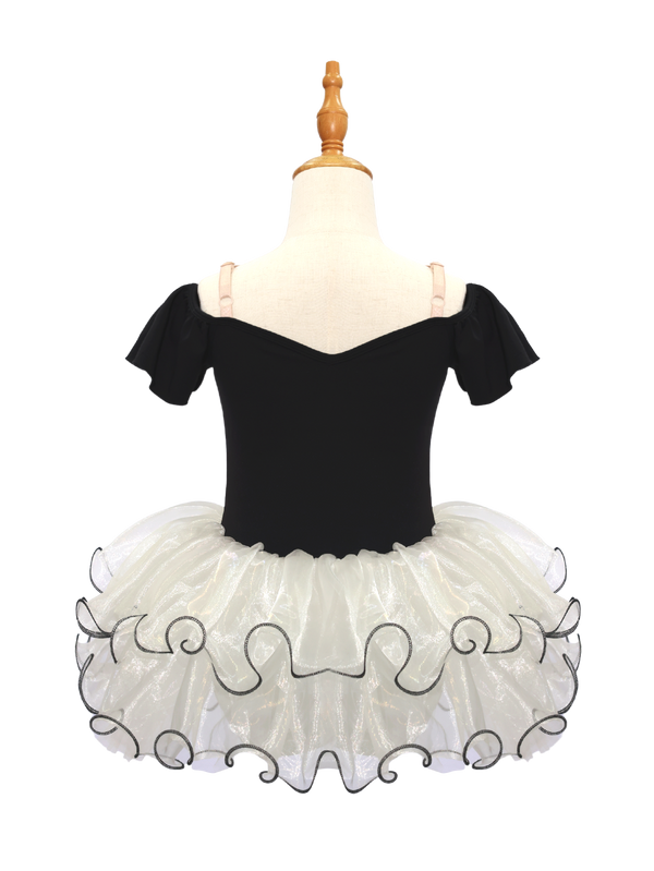 Kids Black Pink Jazz Dance Skirt JSP015