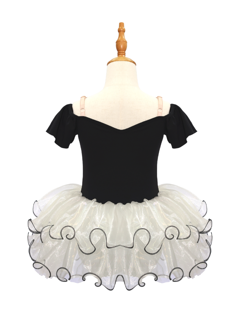 Kids Black Pink Jazz Dance Skirt JSP015