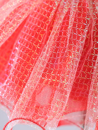 Kids Metallic Red Patent Trim Sparkly Stage Dance Costume