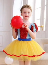 Girls Red Blue Yellow Princess Ballet Tutu Dress, Sparkly Dance Costume-ALP058
