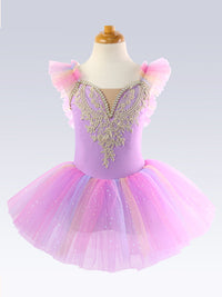 Girls Pink Lace Ballet Leotard Princess Tutu Dress-ALP023