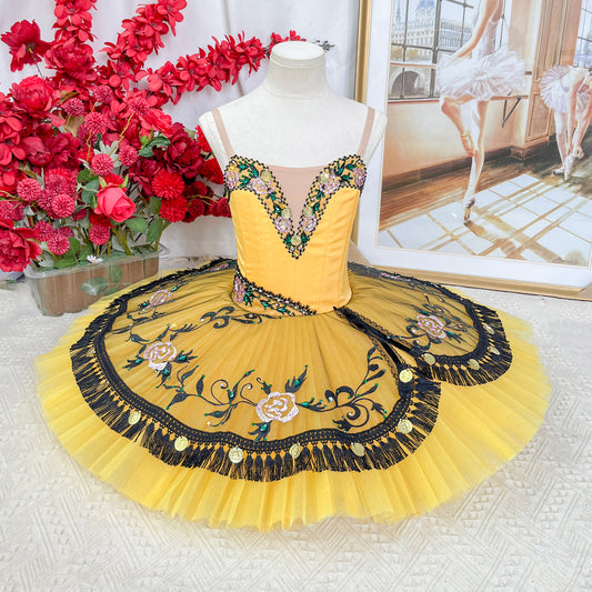 Professional Esmeralda Variation Ballet Tutu | Pancake Skirt for Kids & Adults | Customizable Ballet Dance Costume-MDT1750