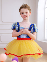 Girls Red Blue Yellow Princess Ballet Tutu Dress, Sparkly Dance Costume-ALP058