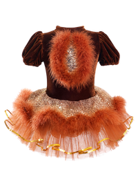 Kids Animal Theme Puff Sleeve Fluffy Performance Tutu