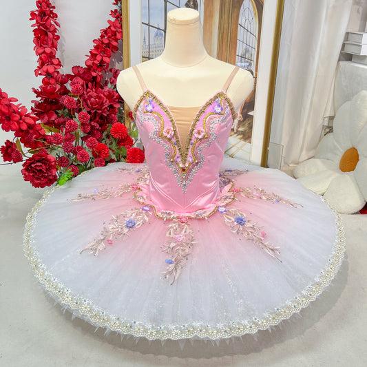 Fairy Sleeping Beauty Pink Flower Professional Ballet Tutu - Custom Adult & Kids Sizes-MDT1400