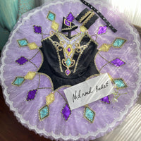 Majestic Purple Black Ballet Tutu with Diamond Accents - MDT0277