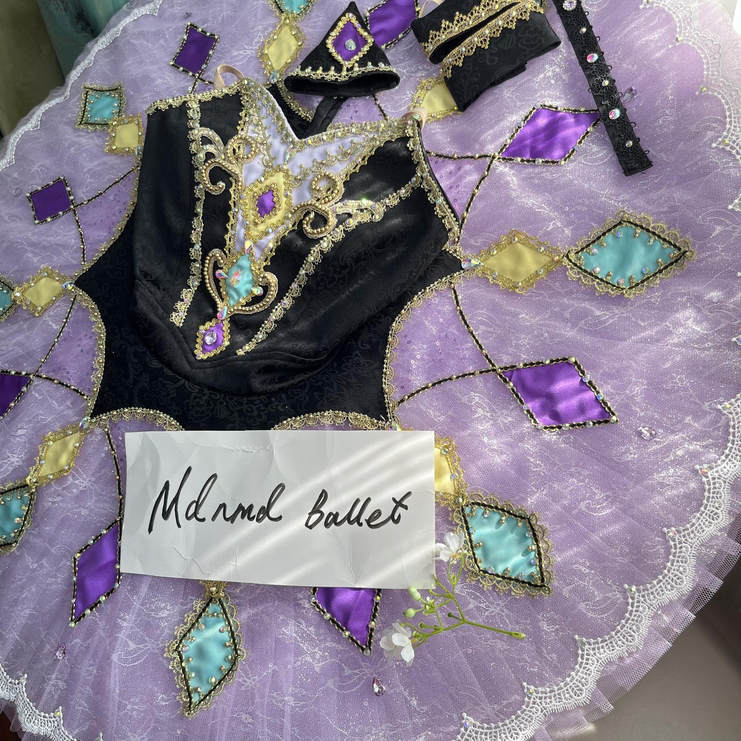 Majestic Purple Black Ballet Tutu with Diamond Accents - MDT0277