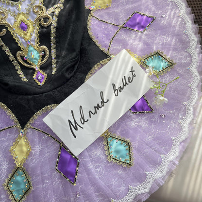 Majestic Purple Black Ballet Tutu with Diamond Accents - MDT0277