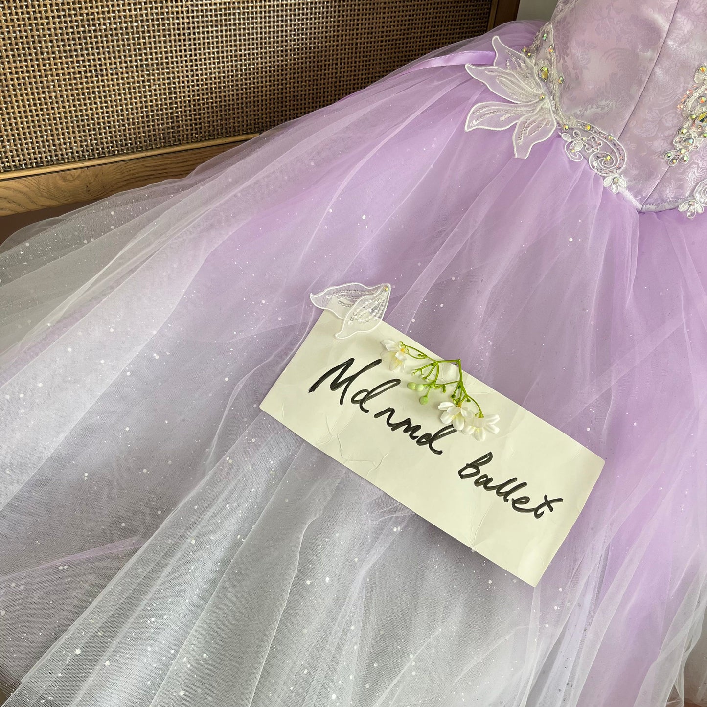 Lace Sequin Purple Ballet Dress,Suitable for Sleeping Beauty and Giselle themed ballet competitions.-MDC0450