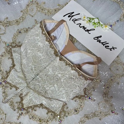 Exquisitely Handmade Gold Professional Ballet Dress Ideal for Competition Performance Costume and as a Wonderful Dance Gift-MDT0960
