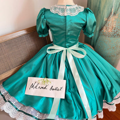 Coppélia Ballet Gown: Handmade with Lace and Bow Design - Ideal Ballet Dress for Girls-MDC0330