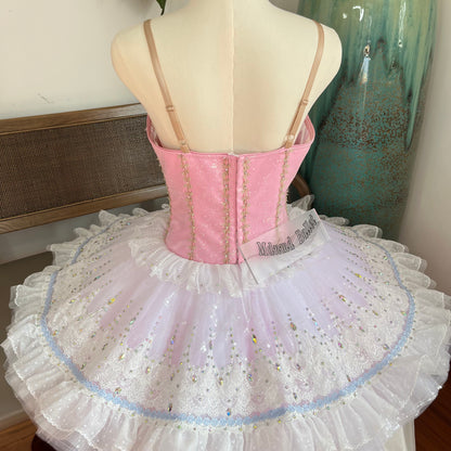 Handmade Pink Ballet Dress with Lace Design | Every Girl's Dream Ballet Costume-MDT1195