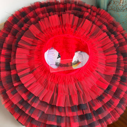 Professional Classical Black, Red and Gold Platter Ballet Tutu for Youth America Grand Prix (YAGP)-MDT1204