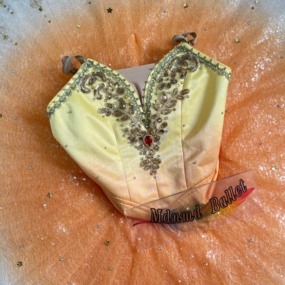 Professional Orange Platter Ballet Tutu for Youth America Grand Prix (YAGP)-MDT1213