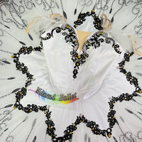 white ballet tutu, decorated with lace and sequins, is a professional ballerina's ballet tutu.-MDT0813