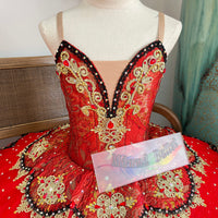 Professional Red Platter Ballet Tutu is suitable for the Youth America Grand Prix (YAGP)-MDT1095