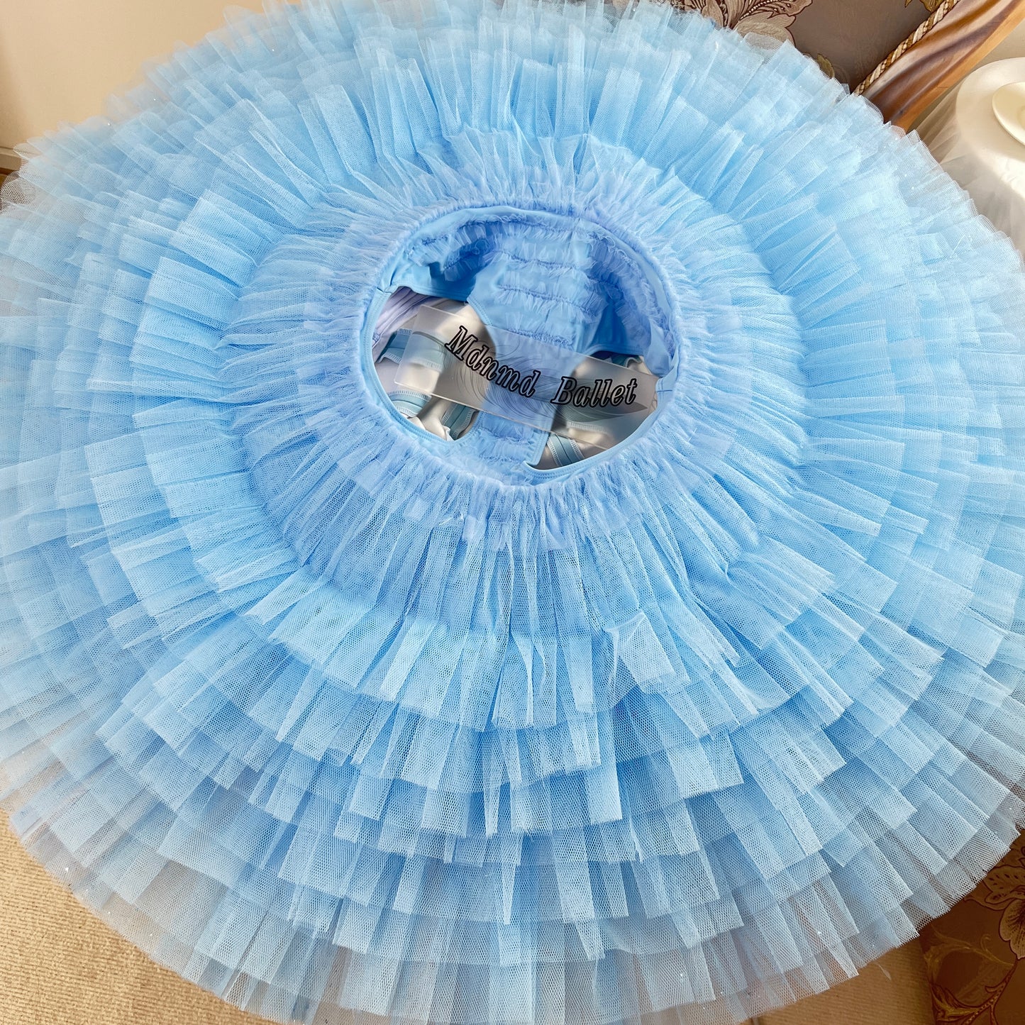 Stunning light blue fairy ballet tutu from the ballet "The Sleeping Beauty" is an ideal Flower Fairy Tutu. -MDT1220