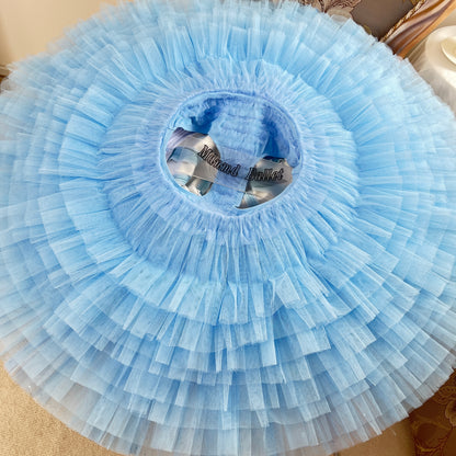 Stunning light blue fairy ballet tutu from the ballet "The Sleeping Beauty" is an ideal Flower Fairy Tutu. -MDT1220