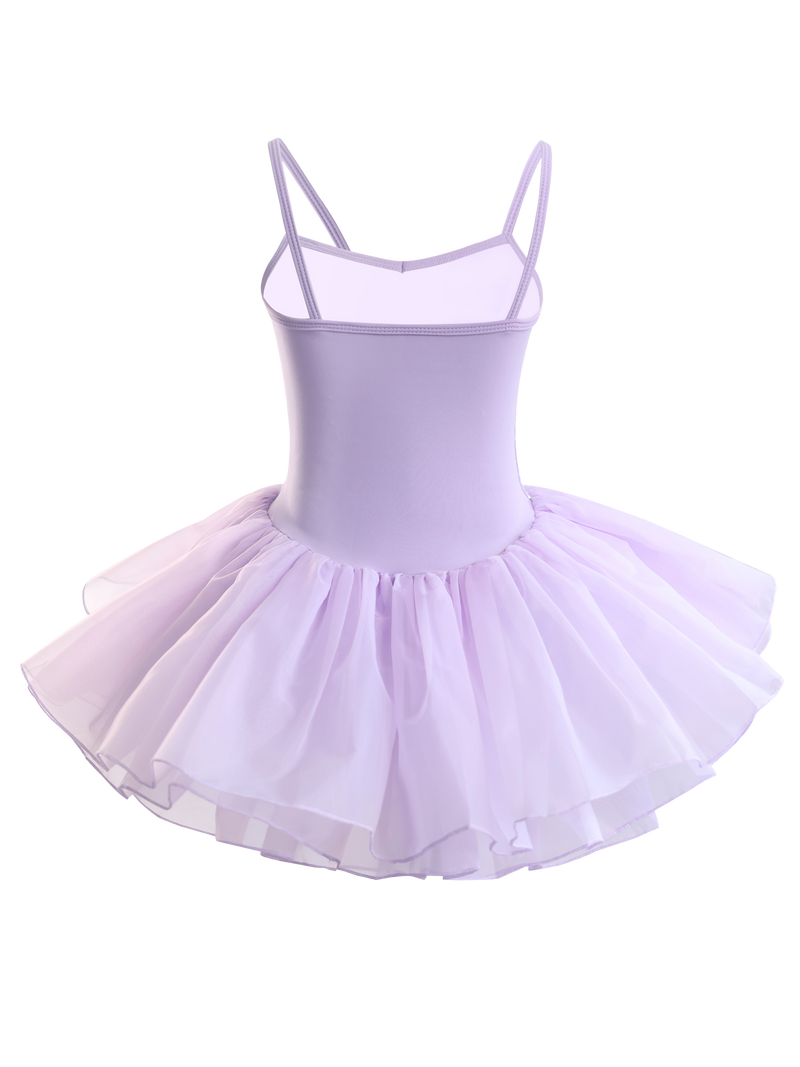 Girls Sequin Cami Ballet Leotard Tutu Dress-TM034