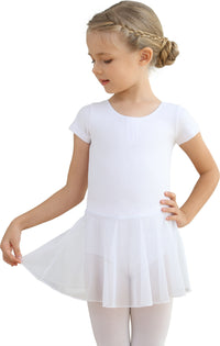Classical Preschool Girl Classic Short Sleeved Ballet Dress Leotard, Actor Training Costume