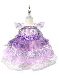 Purple Lavender Lace Lolita Princess Dress for Toddlers Girls-W26057