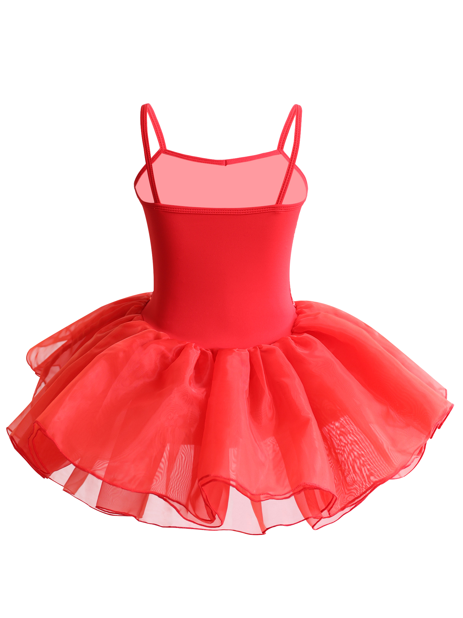 Girls Sequin Cami Ballet Leotard Tutu Dress-TM034
