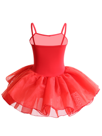 Girls Sequin Cami Ballet Leotard Tutu Dress-TM034