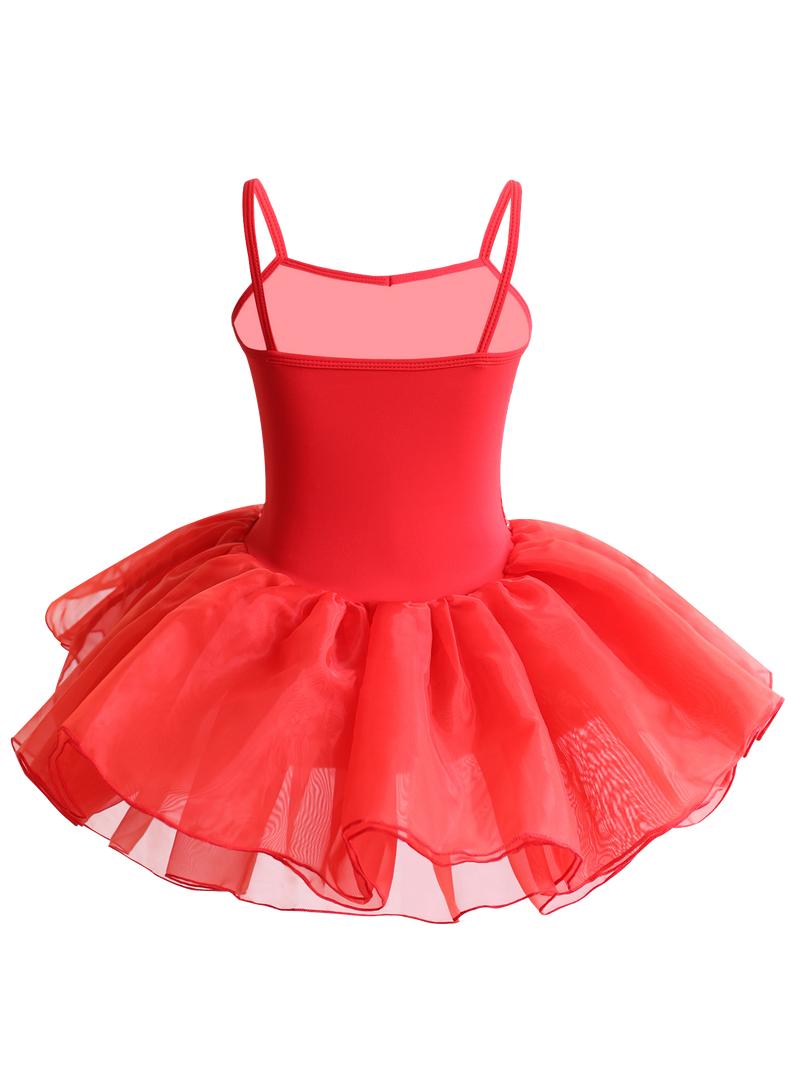 Girls Sequin Cami Ballet Leotard Tutu Dress-TM034