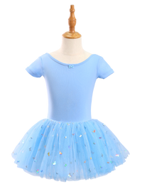 Girls Butterfly Sequin Ballet Leotard Tutu Dress-XY030