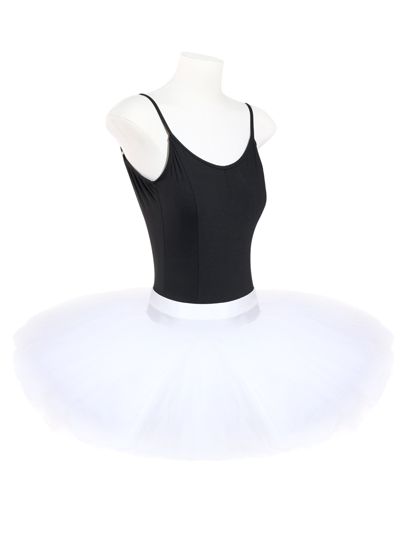 White Professional Layered Ballet Practice Tutu Skirt