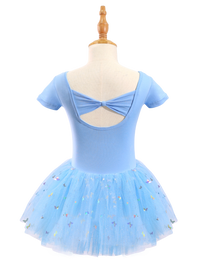Girls Butterfly Sequin Ballet Leotard Tutu Dress-XY030
