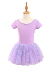 Girls Butterfly Sequin Ballet Leotard Tutu Dress-XY030