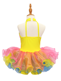 Rainbow Sequin Kids Jazz Dance Costume-JSP018