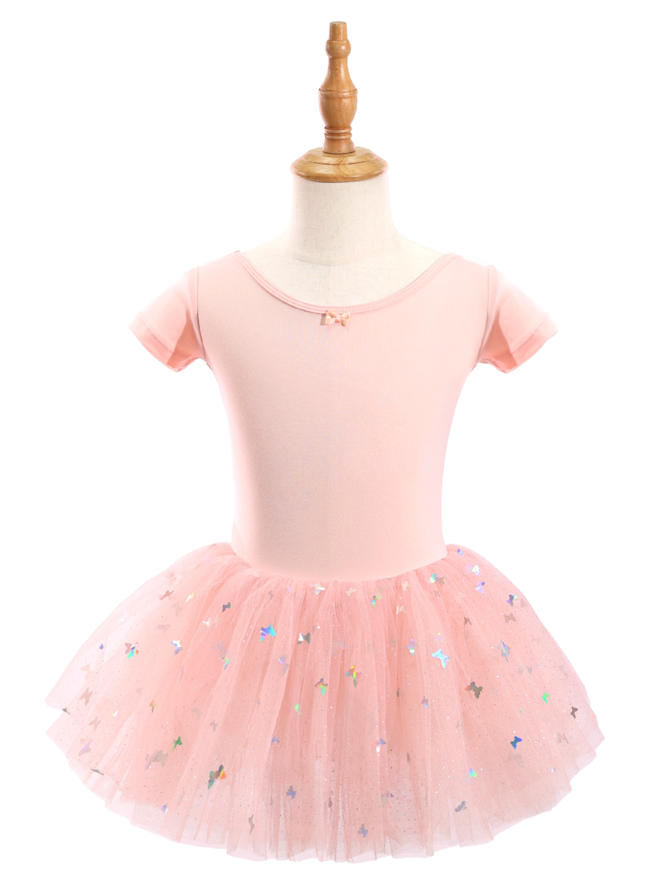 Girls Butterfly Sequin Ballet Leotard Tutu Dress-XY030