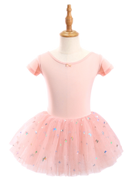 Girls Butterfly Sequin Ballet Leotard Tutu Dress-XY030