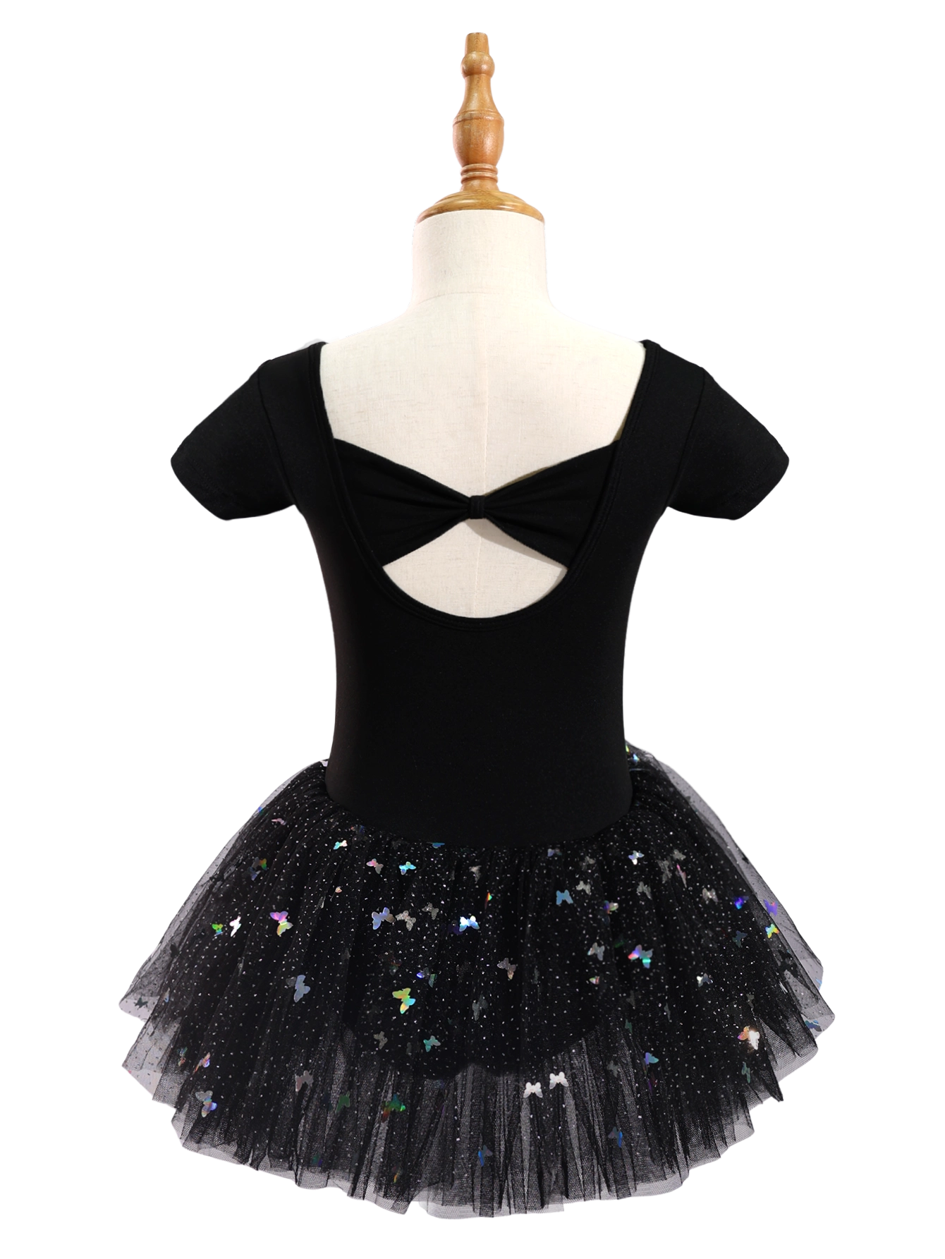 Girls Butterfly Sequin Ballet Leotard Tutu Dress-XY030