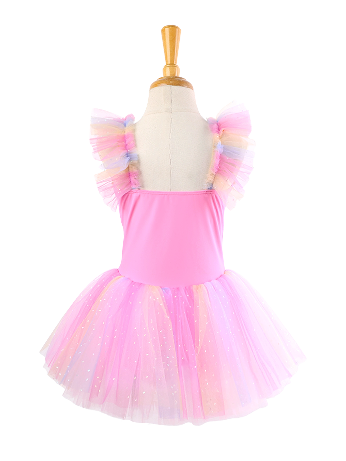 Girls Pink Lace Ballet Leotard Princess Tutu Dress-ALP023